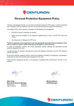 Centurion Environmental Policy